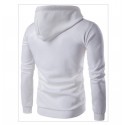 Camiseta de Frio Moletom Indigina Branco Casual com Capuz Moda Inverno