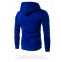 Moletons Masculino Azul Estampado Índio Caveira Casual Frio com Capuz