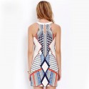Short dress Artistic Stamped Geometrica course Modern