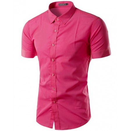 camisa rosa masculina social