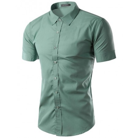 camisa social masculina verde