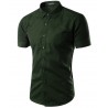 Casual Men's Casual Shirt Casual Short Sleeve Various Colors Plain Print