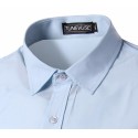 Camisa Social Masculina Casual Manga Curta Varias Cores Estampa Lisa