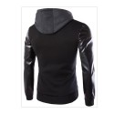 Men's Black Zip Hoodie with Urban Zipper Hood