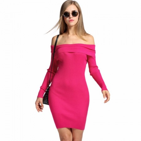 vestido ombro canoa