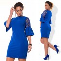 Gown Blue Ideal For Graduation Party Manga Boemia Social Plus Size