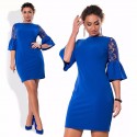 Gown Blue Ideal For Graduation Party Manga Boemia Social Plus Size