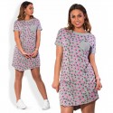 Vestido Casual Plus Size Tamanho Grande Estampado Moda Feminina Jovem