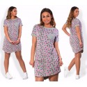 Vestido Casual Plus Size Tamanho Grande Estampado Moda Feminina Jovem