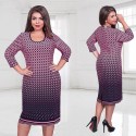 Vestido Plus Size Feminino de Trabalho Tamanhos Grandes Manga Longa