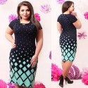 Vestido Plus Size Feminino de Trabalho Tamanhos Grandes Manga Longa