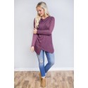 Asymmetric Blouse Long Blend Long Sleeve Casual