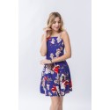 Vestido Feminino Moda Praia Casual Estampa Floral com Alça Saia Leve