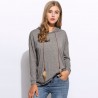 Women's Long Sleeve Tops Blue and Gray Long Sleeve