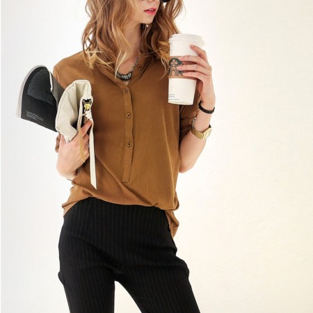 Women's Casual Button Down Shirt Fashion Casual Long Sleeve Casual