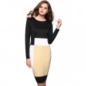 Black dress patchwork Eastern Long Sleeve