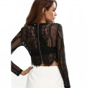 Women's Mini Blouse in Lace Long Sleeve Belly Sample