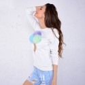 Moletom Feminina Fofa Blusa Divertidas com Pelucia Diversas Cores