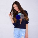 Moletom Feminina Fofa Blusa Divertidas com Pelucia Diversas Cores