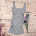 Women's Short Dress Inverse Neckline Gray Party and Ballad Social Club