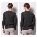 Camiseta de Lã Masculino Moda Inverno Manga Longa Suéter Pullover