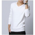 Camiseta de Lã Masculino Moda Inverno Manga Longa Suéter Pullover