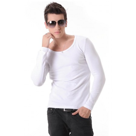 Long Sleeve V-neck Men's Casual Plus Size Sizes Large