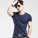 Men's Basic T-Shirt Cold Knit Without Stamps Various Colors Cotton