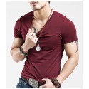 Men's Basic T-Shirt Cold Knit Without Stamps Various Colors Cotton