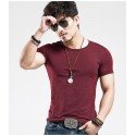 Men's Basic T-Shirt Cold Knit Without Stamps Various Colors Cotton