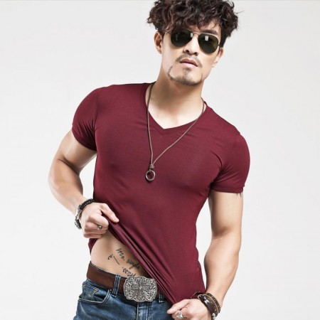 Camiseta Básica Masculina Malha Fria Sem Estampa Varias Cores Algodão