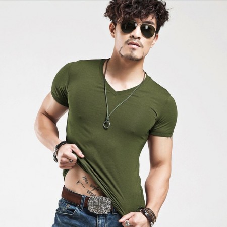 Camiseta Básica Masculina Malha Fria Sem Estampa Varias Cores Algodão