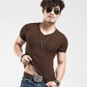 Men's Basic T-Shirt Cold Knit Without Stamps Various Colors Cotton