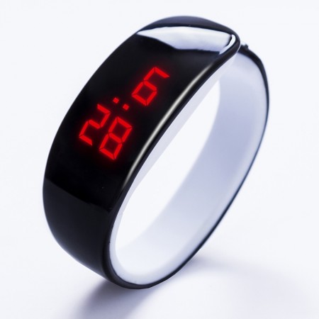 Relogio Bracelete LED Digital Moderno Futurista Oval Treino Fitness