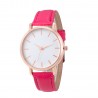 Women's Pink Clean Watches Various Colors Bracelet Leather Visor White