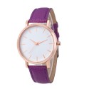 Women's Pink Clean Watches Various Colors Bracelet Leather Visor White