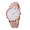 Women's Pink Clean Watches Various Colors Bracelet Leather Visor White