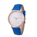 Women's Pink Clean Watches Various Colors Bracelet Leather Visor White