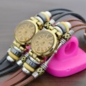 Relógio Quartzo Feminino Vintage Bracelete Cigano Moda Acessorios