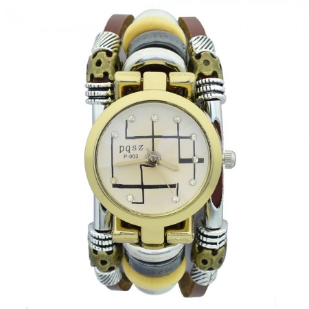 Women's Vintage Quartz Watch Fashionable Gypsy Bracelet