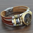 Relógio Quartzo Feminino Vintage Bracelete Cigano Moda Acessorios