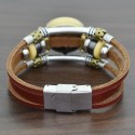 Relógio Quartzo Feminino Vintage Bracelete Cigano Moda Acessorios