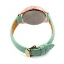 Women's Watches With Bright Crystals Golden Leather Bracelet