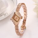 Gold Fine Watch with Crystals Fashion Design Women's Accessory