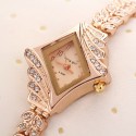 Gold Fine Watch with Crystals Fashion Design Women's Accessory