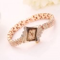 Gold Fine Watch with Crystals Fashion Design Women's Accessory