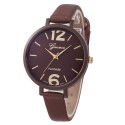 Clock Female Geneva Large Numbers Bracelet Thin Round