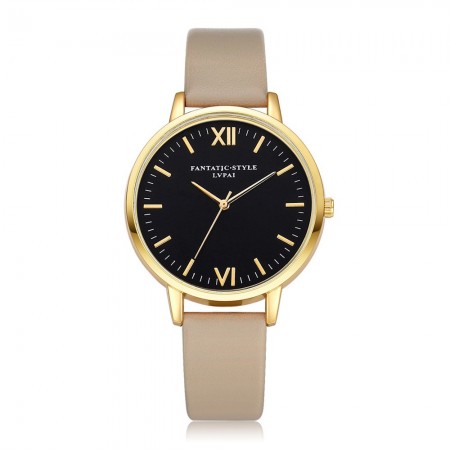 Relogio Feminino Dourado Elegante Mulheres Modernas Luxo Puceira Couro