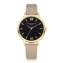 Relogio Feminino Dourado Elegante Mulheres Modernas Luxo Puceira Couro