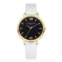 Relogio Feminino Dourado Elegante Mulheres Modernas Luxo Puceira Couro